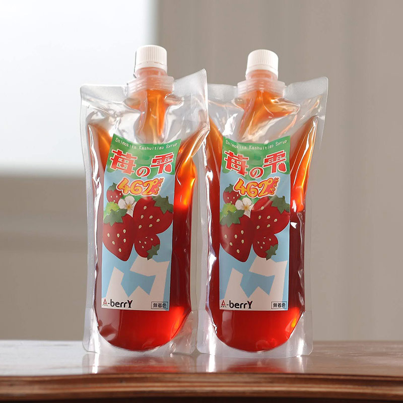 下北夏秋いちごシロップ苺の雫462°