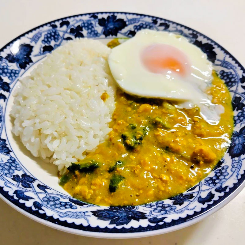 朝陽夕陽の菜の花カレー